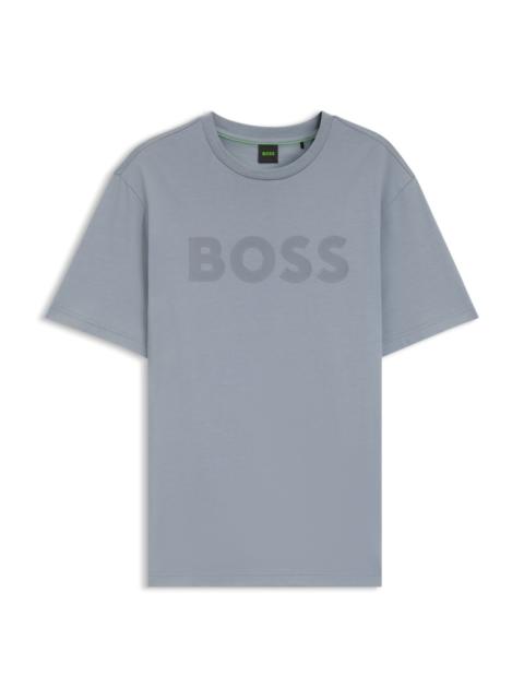 BOSS COTTON T-SHIRT WITH TONAL LOGO