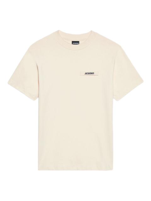 JACQUEMUS Grosgrain logo-patch T-shirt
