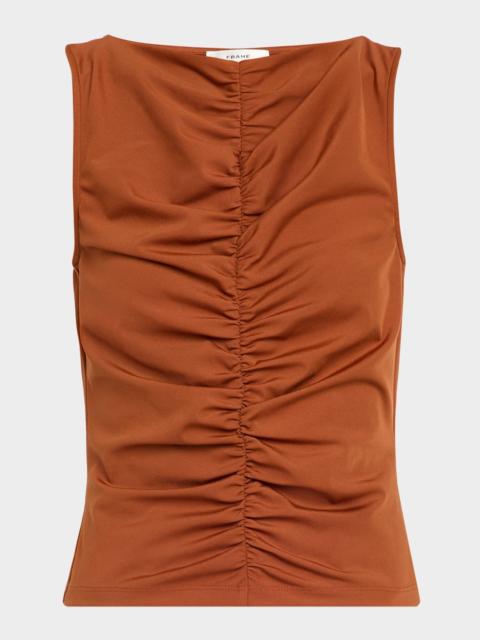 FRAME The Ruched Sleeveless Top