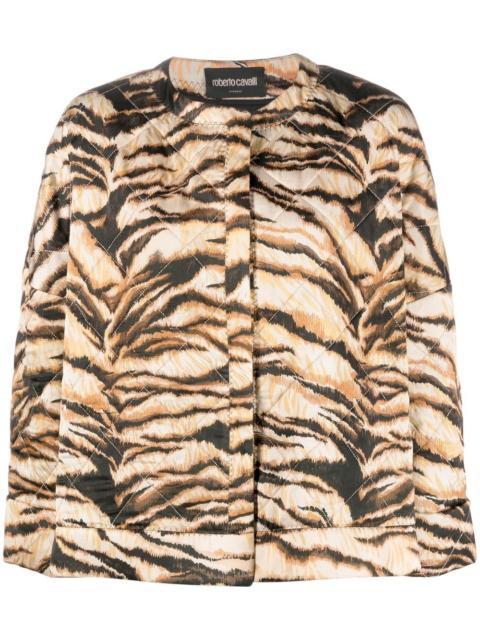 animal-print jacket