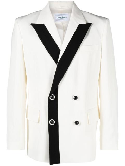 CASABLANCA contrast-lapel double-breasted blazer