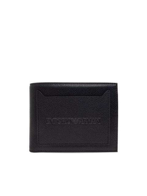 EMPORIO ARMANI embossed-logo leather wallet