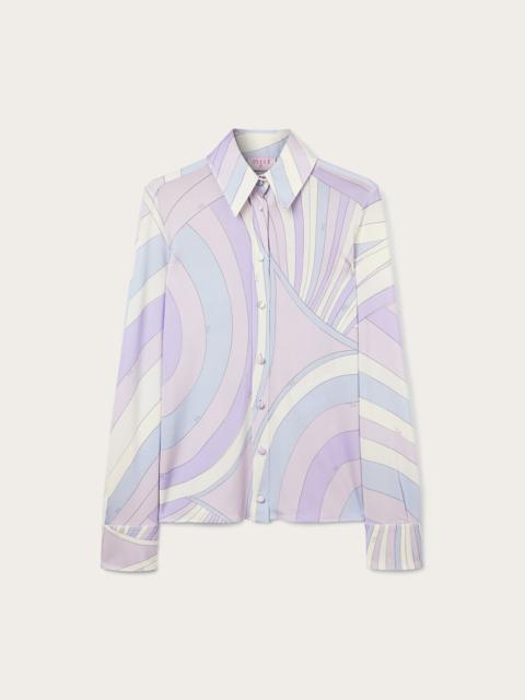 PUCCI IRIDE PRINT SATIN JERSEY SHIRT