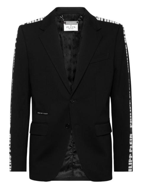 PHILIPP PLEIN logo-tape blazer