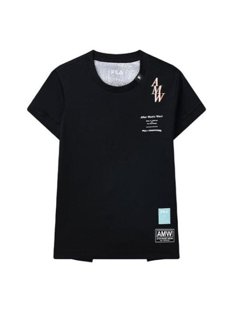 FILA (WMNS) FILA x MIHARA YASUHIRO Jointly Signed Logo Printing Sports T-Shirt Black LogoT F11W133103F-BK