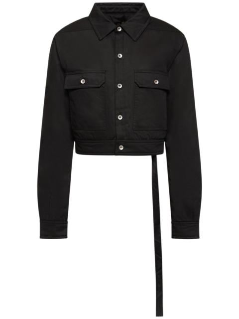 Rick Owens Cape-sleeved cotton drill crop jacket