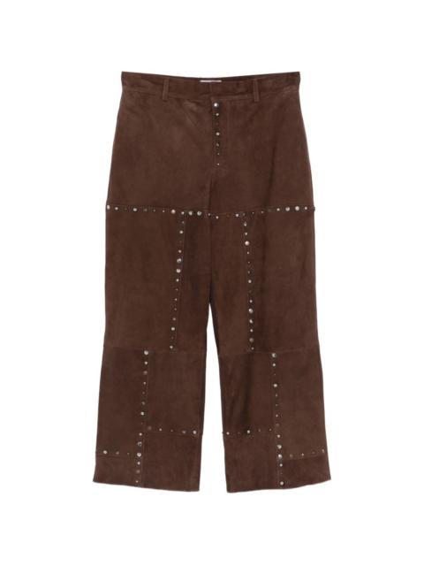 Moschino studded panel trousers