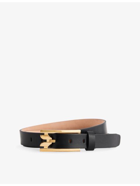 Victoria Beckham Curved Side Leather Belt