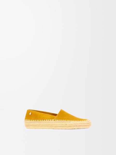 Loewe Rio slipper in suede and raffia