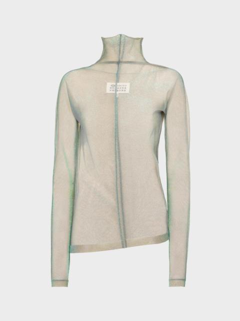 Maison Margiela Shimmer Knit Draped Longsleeve