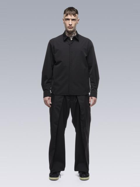 LA10-DS schoeller® Dryskin™  Press Button Shirt Jacket Black