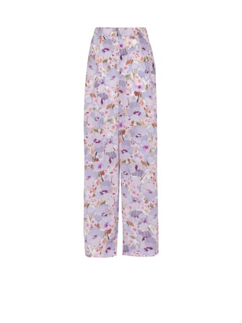 Balmain Printed Poppy Flower trousers