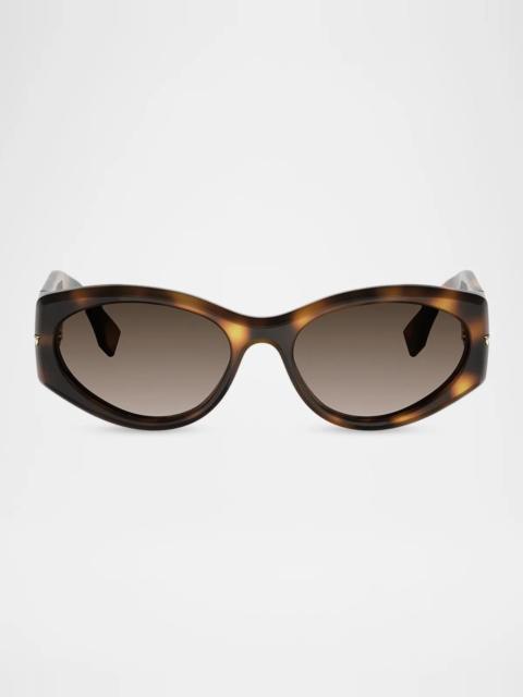 FENDI Screen 57MM Oval Sunglasses