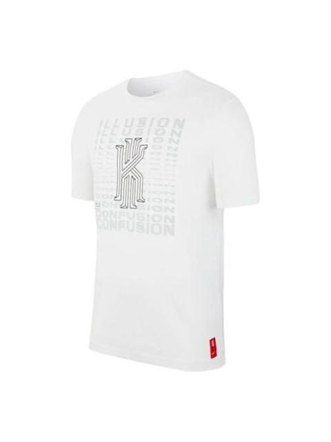 Nike Nike Dri-fit Kyrie Logo Printing Basketball Short Sleeve White CD1323-100