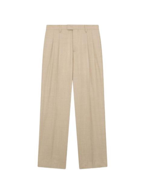 LARDINI pleated wool straight-leg trousers