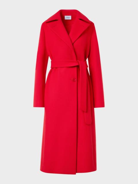 AKRIS Belted Long Wrap Coat