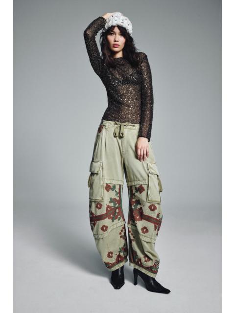 FREE PEOPLE We The Free Fun To Be Fairisle Reef Cargo Pants