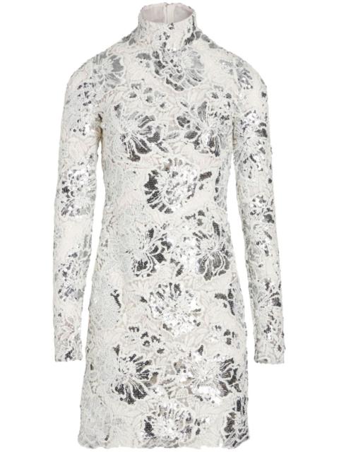 GIAMBATTISTA VALLI sequin macaramé mini dress