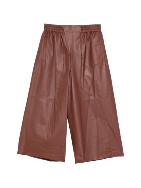 Yves Salomon drawstring leather trousers