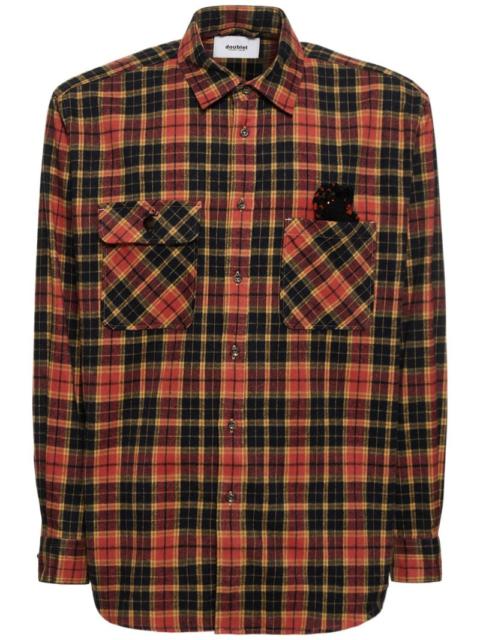 doublet Check cotton shirt w/spider