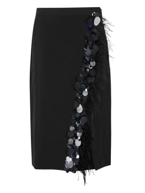 ESSENTIEL ANTWERP sequin-embellishment midi skirt