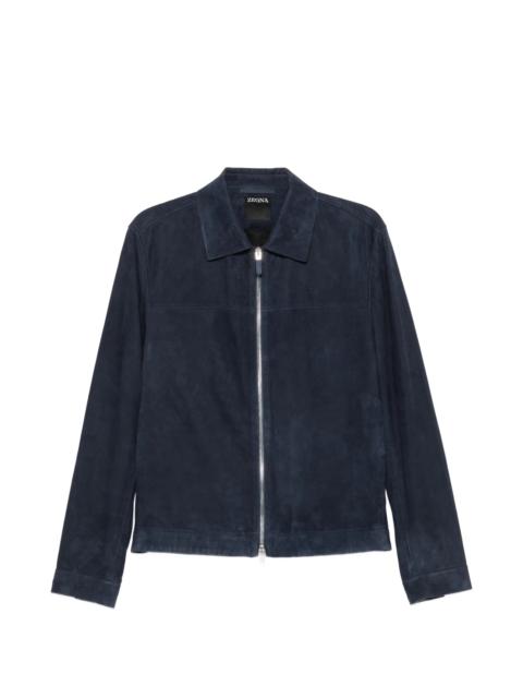 ZEGNA Zegna Suede Zip-up Jacket