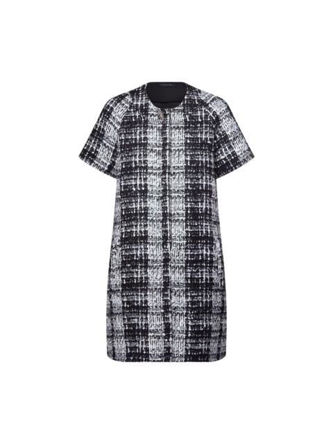 Louis Vuitton Graphic Tweed Short-Sleeved Dress