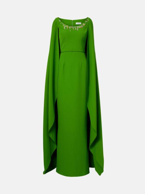 Safiyaa Agata embellished crêpe gown