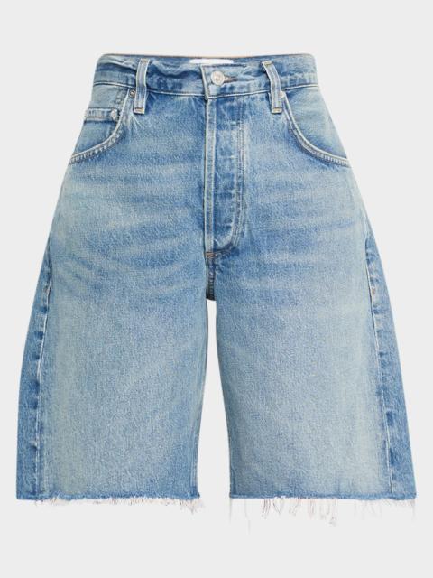 Citizens of Humanity Ayla Frayed Long Denim Shorts