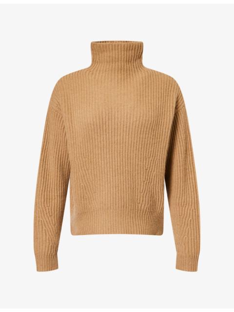 LE KASHA High-Neck Rib-Knit Cashmere Jumper