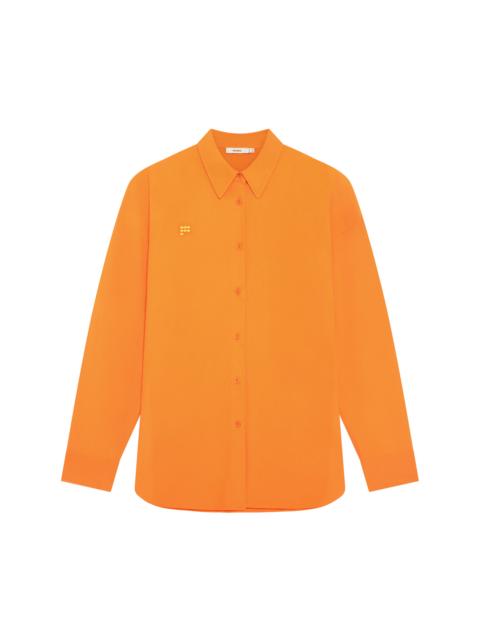 PANGAIA Womens Cotton Poplin Overshirt - Saffron Orange