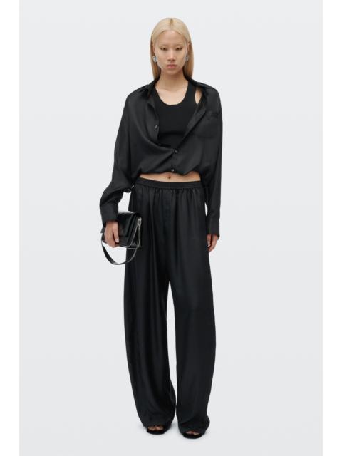 Alexander Wang emboss logo panel mid-rise track pant