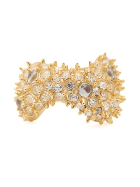 Collina Strada GOLD CLEAR BAT SPIKE RING