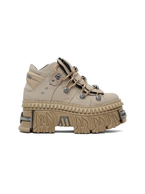 VETEMENTS Taupe New Rock Edition Fire Platform Sneakers