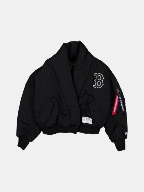Nike BOSTON RED SOX X ALPHA X NEW ERA SHAWL COLLAR BOMBER JACKET WOMENS