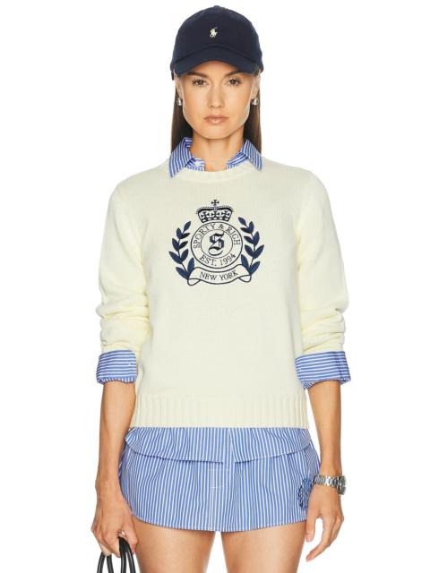 Sporty & Rich NY Crest Knitted Sweater