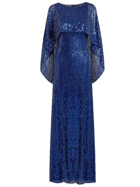 JENNY PACKHAM Elvira Sequin Cape Gown