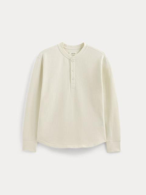 EVERLANE THERMAL HENLEY IN COZY WAFFLE