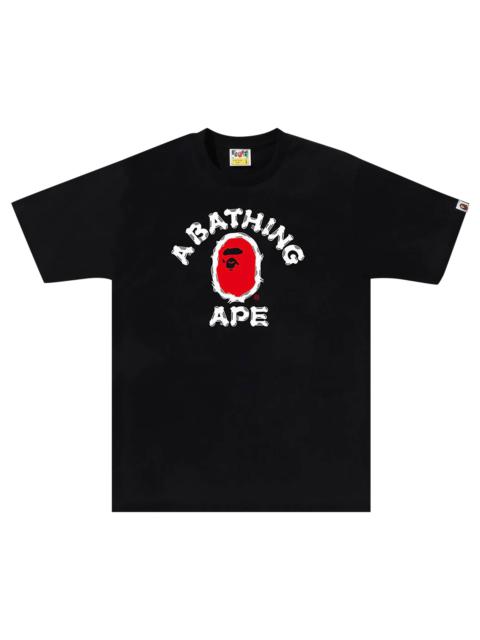 BAPE Brush College Tee 'Black'