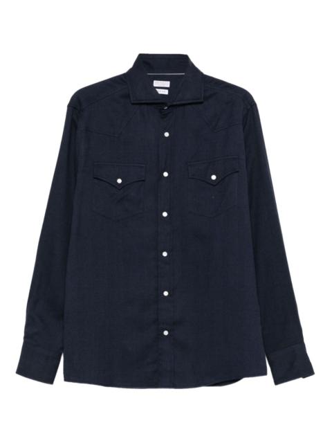 Brunello Cucinelli breast-pocket shirt