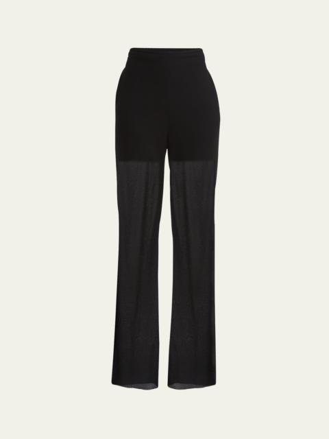 SETCHU Double Sheer Straight Leg Pants