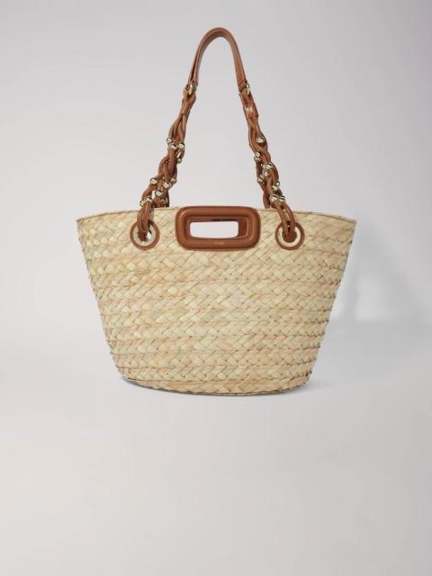 maje Woven raffia basket bag