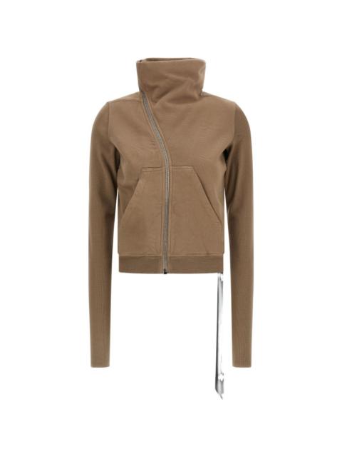 Rick Owens DRKSHDW turtleneck asymmetrical-zip sweatshirt