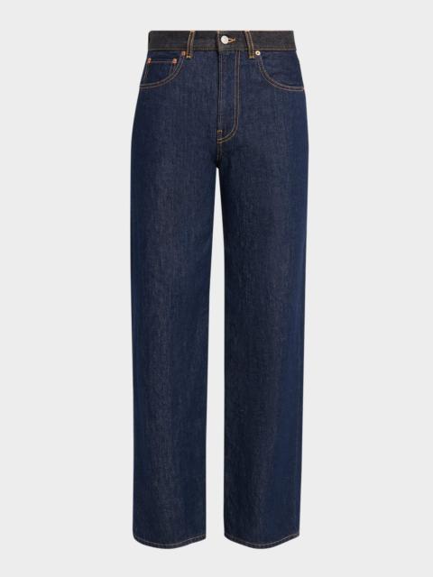 6397 Contrast Waistband Jeans