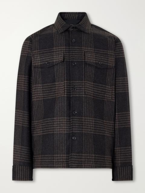 rag & bone Austin Prince of Wales Wool-Blend Overshirt