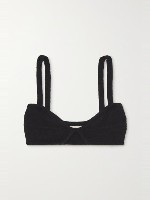 Eda cashmere soft-cup bra