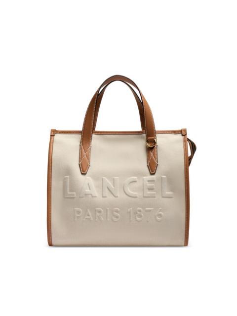 LANCEL Day embossed leather trim tote bag
