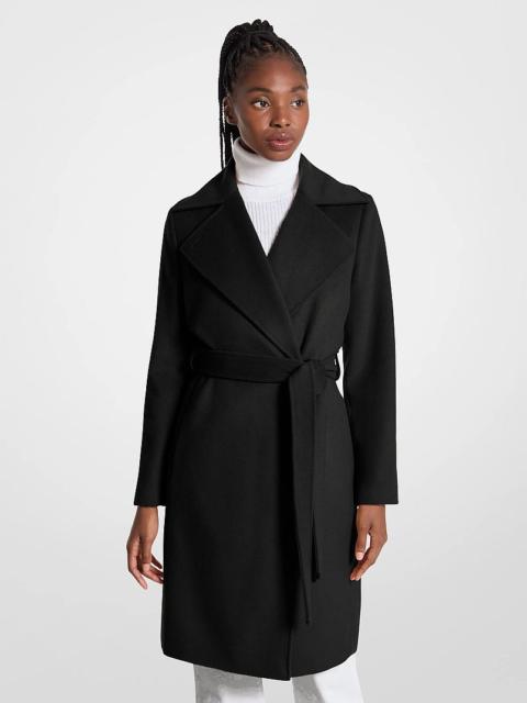 MICHAEL KORS Wool Blend Wrap Coat