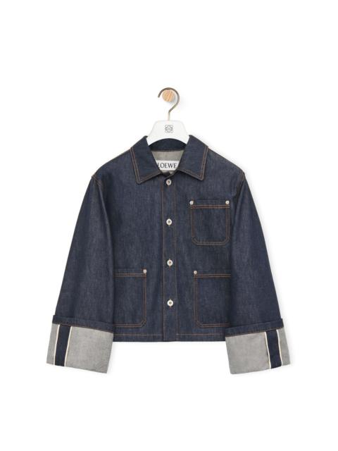 Fisherman turn-up jacket in denim