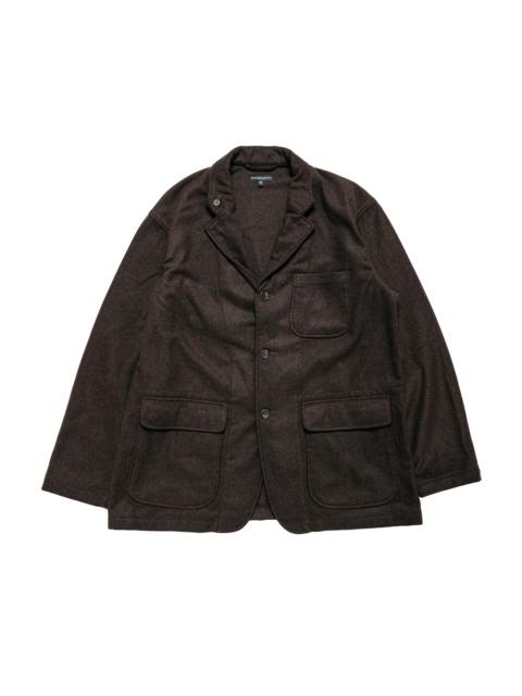 Engineered Garments Loiter Jacket Dk.Brown Poly Wool Heavy Flannel